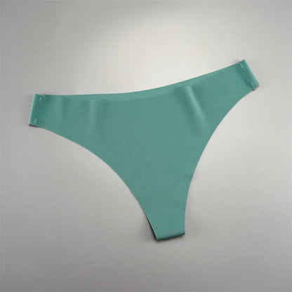 7 PCS/Set Fast Send Seamless Thong Women G String Sexy Ice Silk Panty Female Underwear Fitness Panties Plus Size