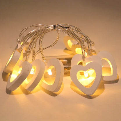 LED Light String Fairy Peach Heart Garland Lamp Bedroom Garden Birthday Valentine's Day Wedding Party Decoration Lights String