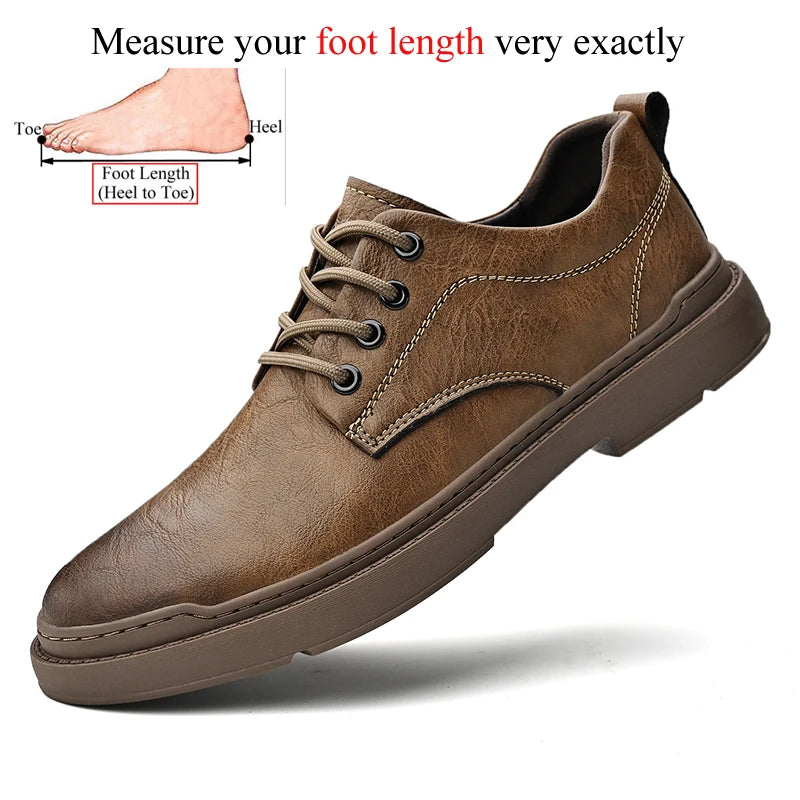 Spring Autumn Casual Men Retro Leather Shoes 2023 Fashion British Style Anti-skid Chaussure Homme Cuir Luxury Brand Designer