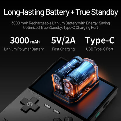TRIMUI BRICK Handheld Game Console 3.2'' IPS Screen Linux System Trimui UI Metal Back Panel LED Lighting Retro Video Console