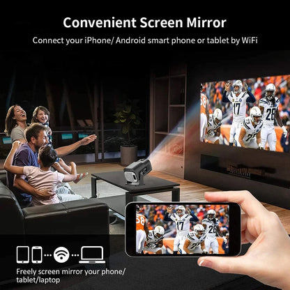 Salange HY320 MINI Android 14.0 Projector LED Beamer Home Cinema 300ANSI 720P WIFI Smart TV HD 1080P 4K Movie
