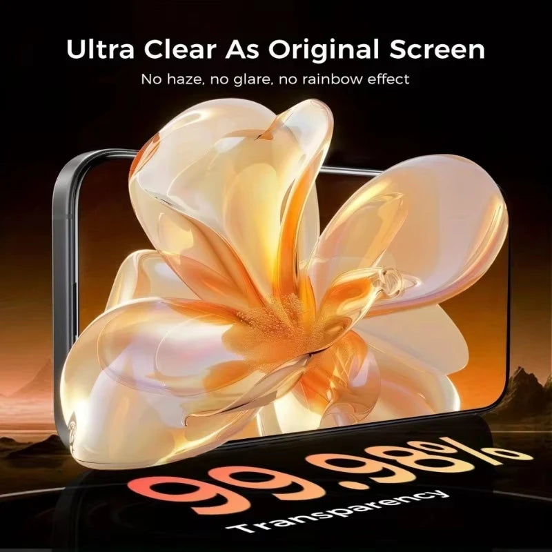 Dust Free Easy Installation HD Screen Protectors For iPhone 17 16 15 14 Plus 13 12 Mini 11 Pro Max XR X XS 17 Air Tempered Glass by PDG ibma