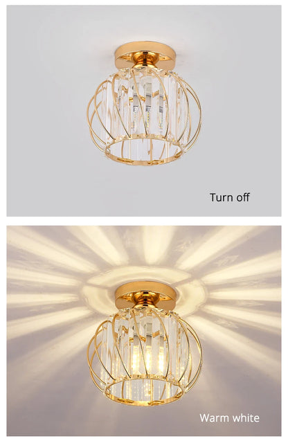 Nordic Modern K9 Crystal Ceiling Lights Indoor Ceiling Lamp Hallway Stairs  Bedroom Lustre Dining Room Fixtures Home Decor