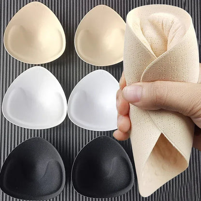 Invisible Triangle Sponge Push Up Bra Pads Women Sexy Inserts Underwear Sponge Swimsuit Bikini Breast Enhancers Chest Cup Pads
