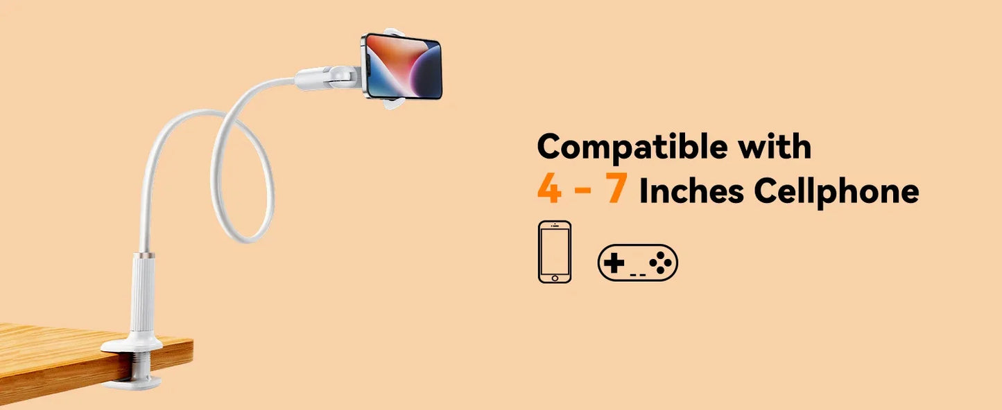 Oatsbasf Gooseneck Tablet Stand Holder Phone Stand Holder with Adjustable Flexible Long Arm for Bed Lazy Bracket 4.7-13" Device