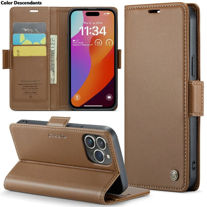 Iphone 15 Pro Max Case Iphone 13 14 12 11 Pro Max SE X XR XS Max 8 7 6 6S Plus Card Slot High-grade Leather Cover Phone Case
