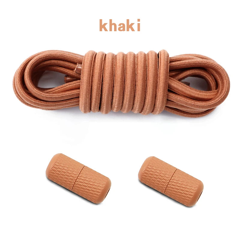 17 colors Round Elastic Laces without ties Metal Buckle Shoelace Sneakers Quick shoelaces Shoe Accessories 1Pair/2Pair