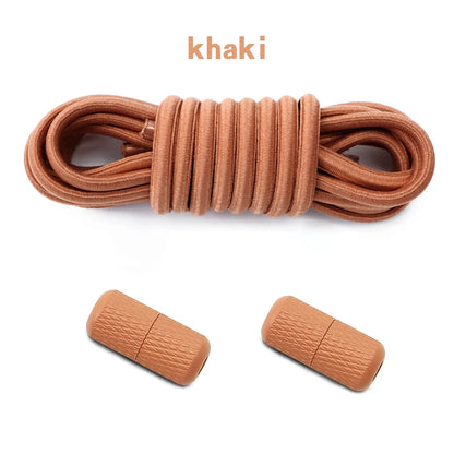17 colors Round Elastic Laces without ties Metal Buckle Shoelace Sneakers Quick shoelaces Shoe Accessories 1Pair/2Pair