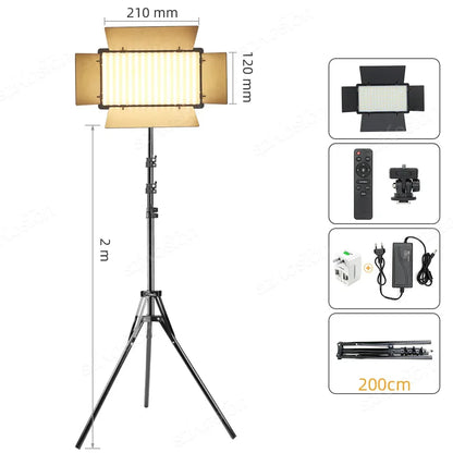 RGB Photography Video LED Fill Light Panel Photo Studio Lamp Kit For Video Recording Shoot Youtube Tiktok Live Streaming Lamp