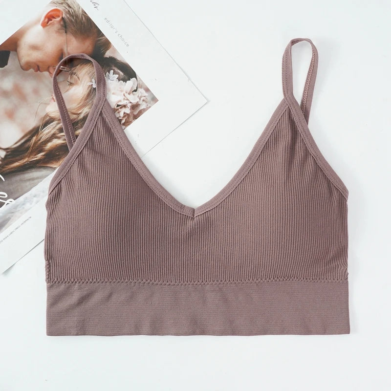 Bras for Women Sexy Seamless Bra U Type Backless Push Up Bralette Women Female Wireless Solid Wire Free Brassiere