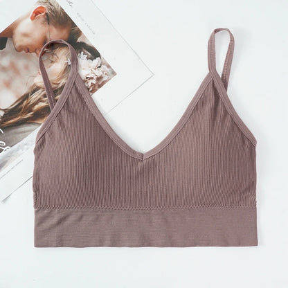 Bras for Women Sexy Seamless Bra U Type Backless Push Up Bralette Women Female Wireless Solid Wire Free Brassiere