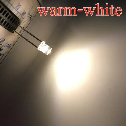 100pcs F3 3mm Flat Led Ultra Bright Diodes Wide Angle Light Emitting Bulbs Signage Decoration Advertising Lamp Ambient Building