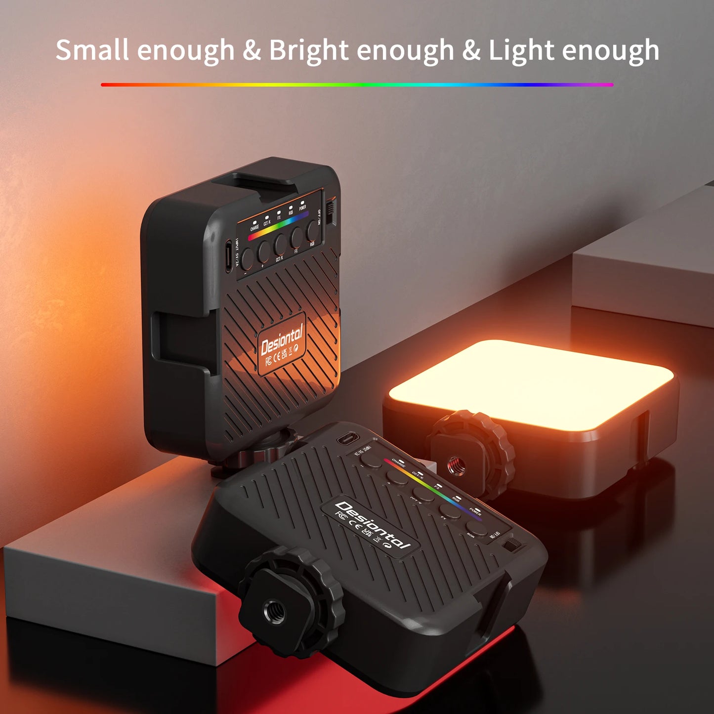 Desiontal X1 Adjustable RGB Multi-Color Photography Fill Light Photography Studio Equipment
