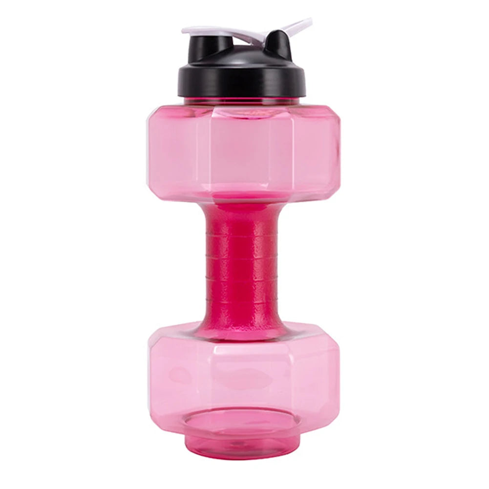 2.6L Sports Dumbbell Shaped Kettle Sport Water Bottle Outdoor Indoor Fitness Cycling Water Bottle Camping Cold Water Bottle