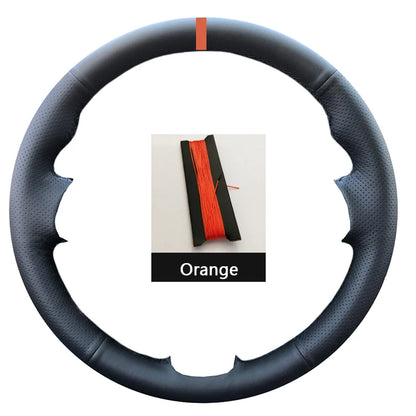 Black Suede Car Steering Wheel Cover For Opel Astra(K) Corsa(E) Crossland X Grandland X Insignia Leather Steering Wrap