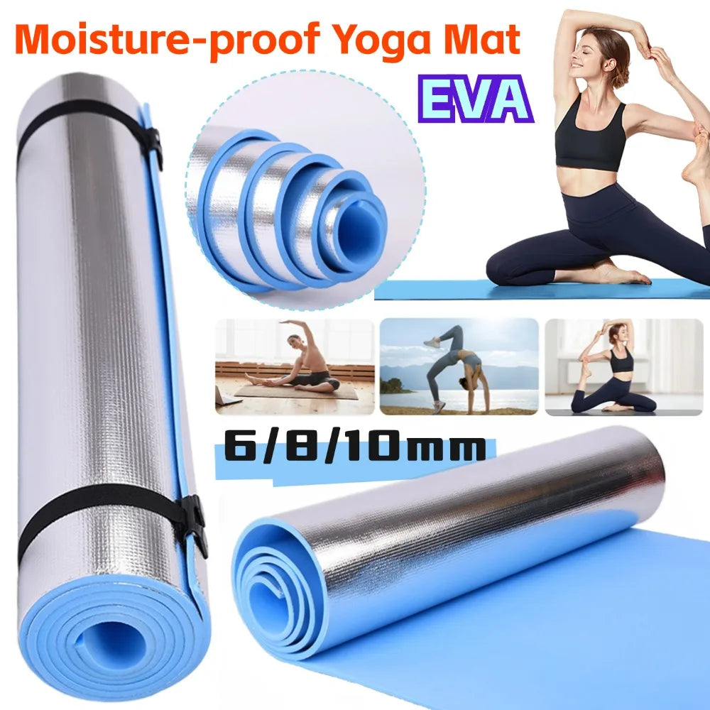 6-10mm Thick EVA Yoga Mat Moisture-proof Outdoor Non-Slip Durable Camping Picnic Mat Exercise Gym Fitness Workout Yoga Mat