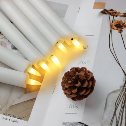 Lot de 6 bougies décoratives LED sans flamme, à piles, avec télécommande et minuterie, pour la maison, les fêtes et les mariages.