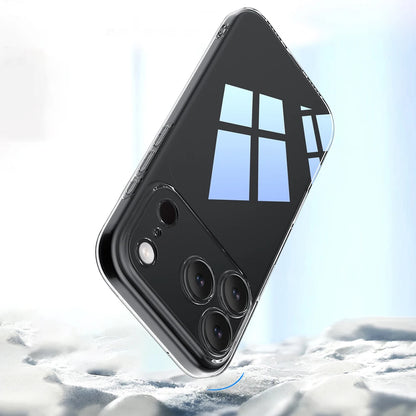 Transparent Black Silicone Soft Case For iPhone 17 Air 16 16E 15 14 13 12 Pro Max Plus Mini Clear Ultra Thin Back Cover Shell 17