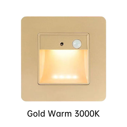 PIR Motion Detector Sensor Led Stair Light Infrared Human Body Induction Lamp Recessed Steps Ladder Staircase Bedroom Decoration