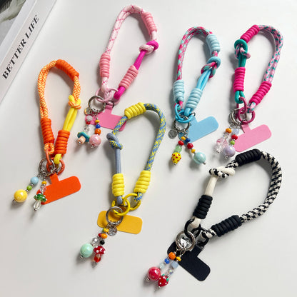 Wrist, Thumb, Mobile Phone Hanging Rope Dual Purpose Adjustable Short Braided Rope Strong and Durable for Men and Women