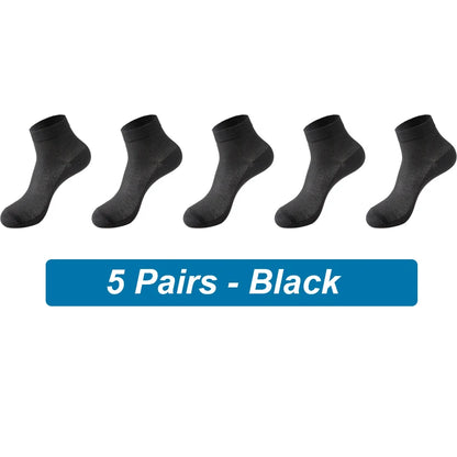 5Pairs Men Mesh Socks Organic Cotton Breathable Black White Business Sock Casual Athletic Spring Summer for Male Size EUR38-45