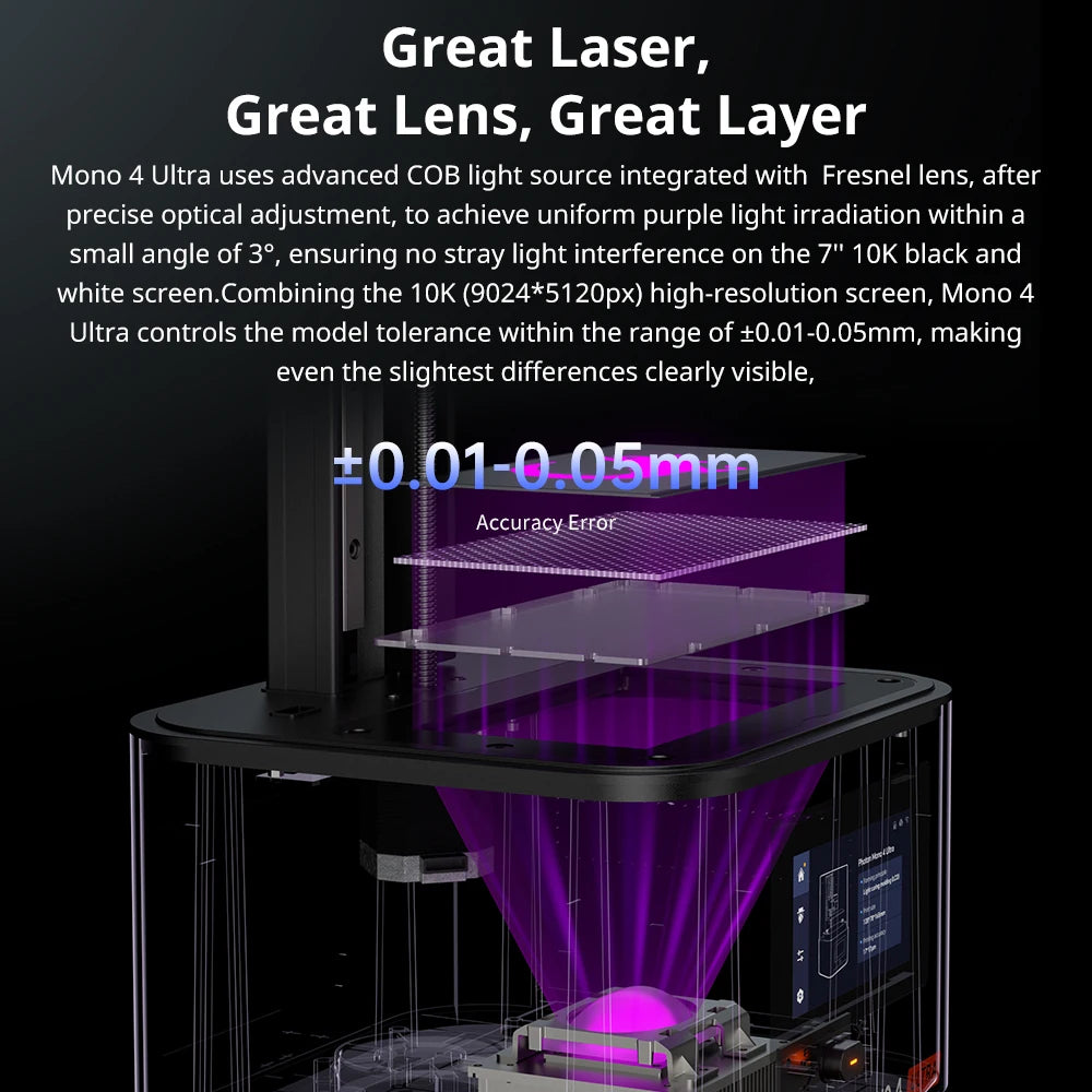 PRESALE ANYCUBIC Photon Mono 4 Ultra V2 3D Printer 10K 7'' high-definition screen UV Resin 3D Printing Size 236mmx231mmx430mm