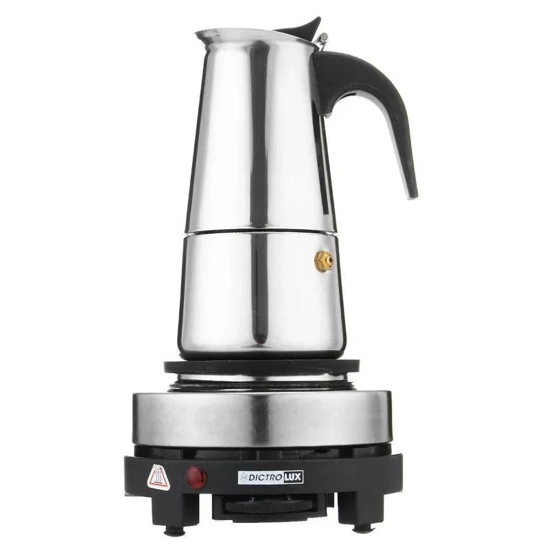 Electric Coffee Pot 1PC Coffee Maker Quick Convenient Electric Oven Coffee Maker Home Office Stainless Steel