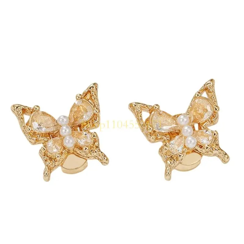 Best Seller 1 Pair Butterfly Themed Ear Clip Embellishment Zircon Detail Earbuds Ornament For Freeclip 1/2 Wireless Equipment