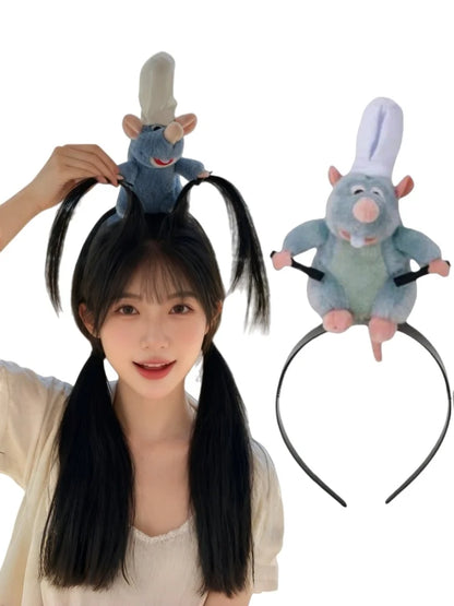 1/2pcs Whimsical Cartoon Mouse Headband - Soft and Comfortable Women's Hair Accessory for  Costume Play, and Everyday Fun