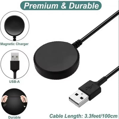 Portable Magnetic Watch Wireless Charger USB Cable Fast Charging Dock Station For Samsung Galaxy Watch 8 7 6 5pro 5 4 3 Active 2