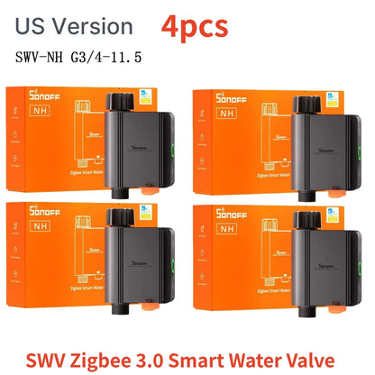 SONOFF SWV SONOFF Water Valve SWV-BSP Faucet Smart Irrigation Controller Systerm Timer App Voice Control Via Alexa Google