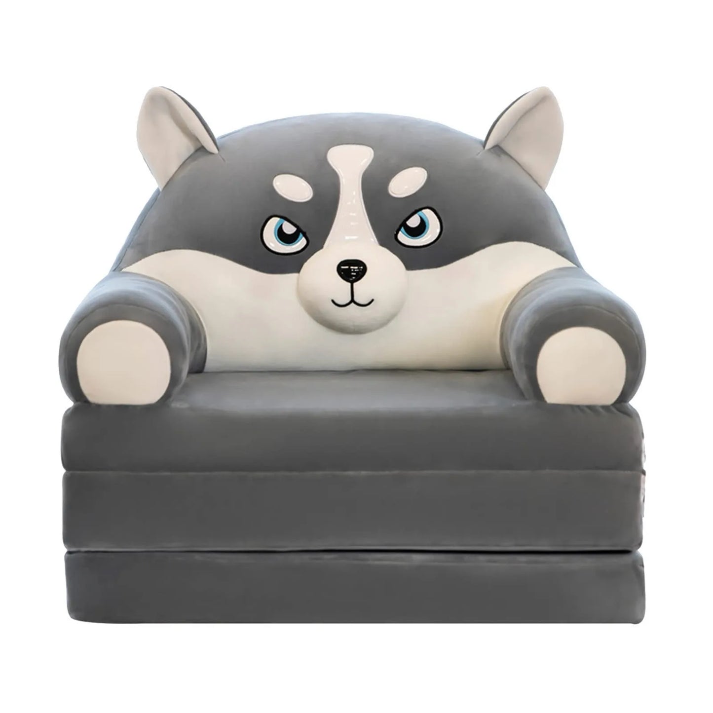 Plush Sofa Backrest Armchair 2 In 1 Foldable Cute Cartoon Lazy Sofa Children Flip Open Sofa Bed For Bedroom Folding Sofa Bed