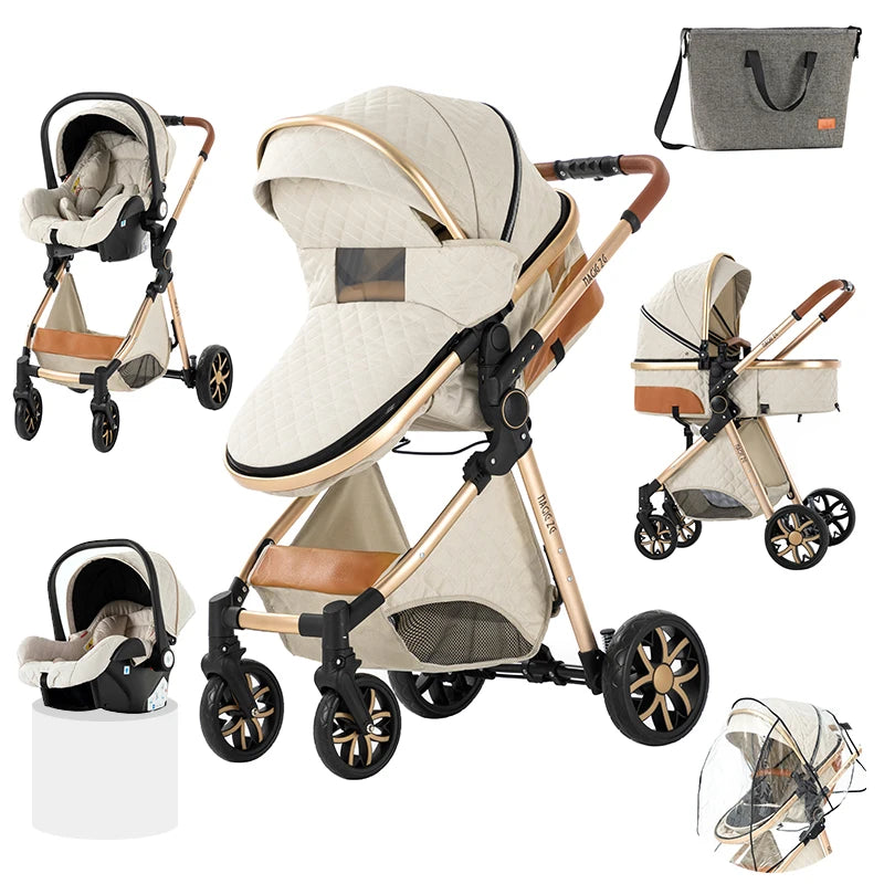 Baby Stroller 3 in 1 stroller lightweight strollers  Baby Carriage mutifunction strollers Baby newborn stroller mother kids