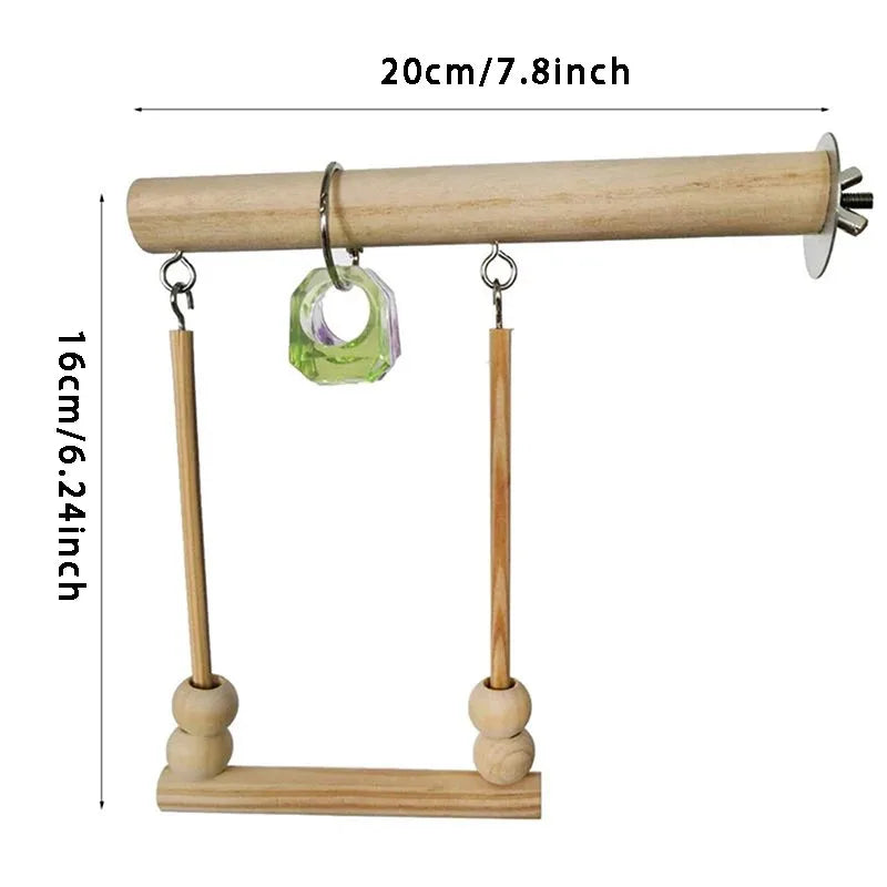 1/8PCS Set Combination Parrot Bird Toys Wood Articles Bite Pet Bird Toys For Parrot Training Bird Toy Swing Ball Bell Standing