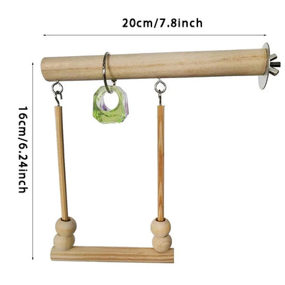 1/8PCS Set Combination Parrot Bird Toys Wood Articles Bite Pet Bird Toys For Parrot Training Bird Toy Swing Ball Bell Standing