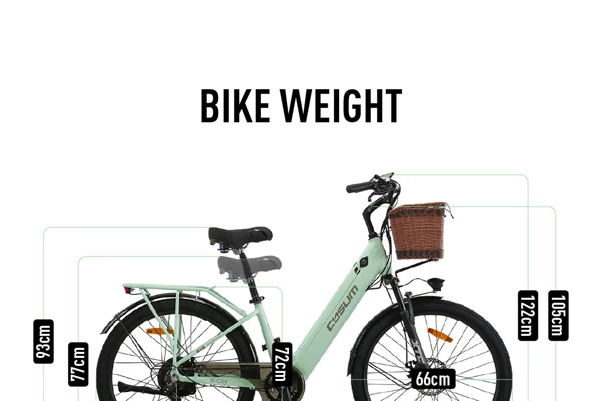 Cysum X-City Adult E-Bike 250W E-Bike for Men 48V 10.4ah Battery 26-Inch Tyre City E-Bike