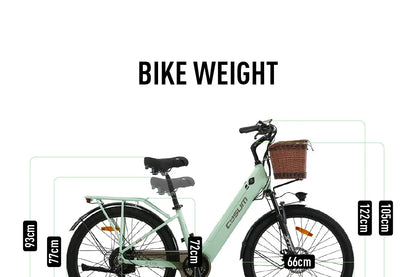 Cysum X-City Adult E-Bike 250W E-Bike for Men 48V 10.4ah Battery 26-Inch Tyre City E-Bike