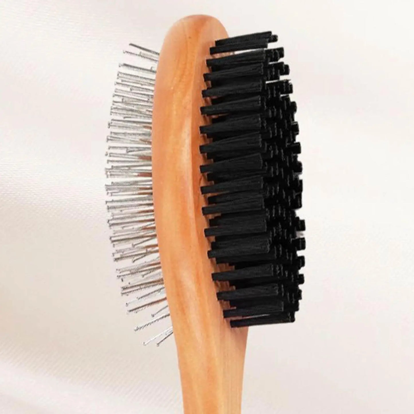 Pet Grooming Brush Double-sided Brush Comb Stainless Steel Needle Bristles Hair Brush Grooming Hair Remover Brush Pet Supplies