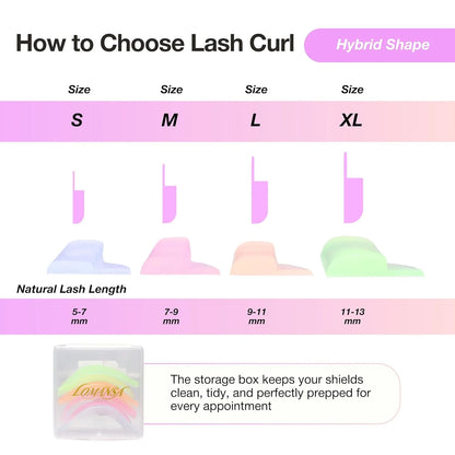 Lomansa 4 Pairs L Curl Silicone Eyelash Perm Rod Shield Sticky Lash Lift Pad Lifting 3D Eyelash Curler Accessories Makeup Tool