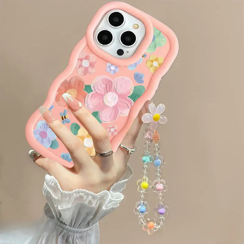 INS Flower Chain Phone Case For Huawei P40 Lite Nova 3i Y70 Honor 90 Lite X8 X6 X9A X7A X8A X7B X8B X9B Soft Silicone Cover
