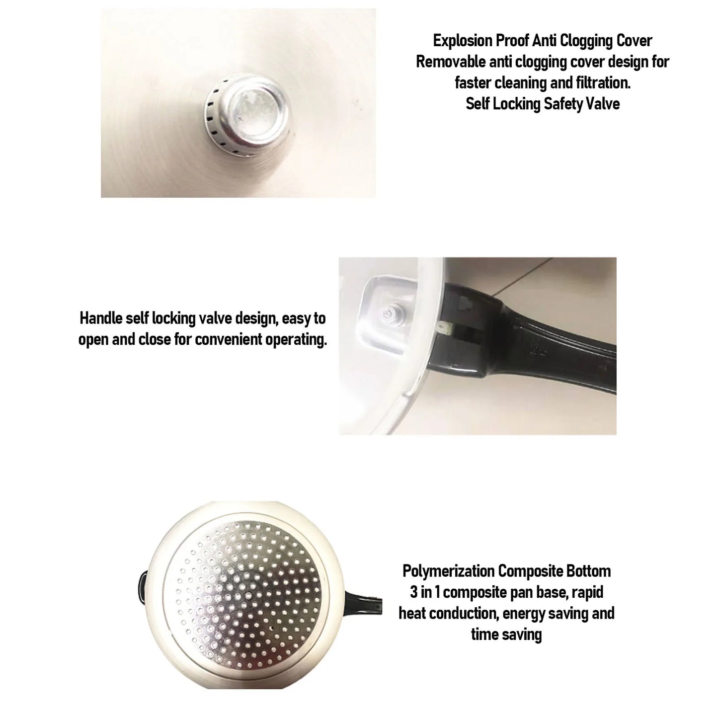 Pressure Cooker Aluminum Alloy Pressure Canning Pot Cooker Explosion Proof Large Capacity Fast Cooking Pot Kitchen Cookware
