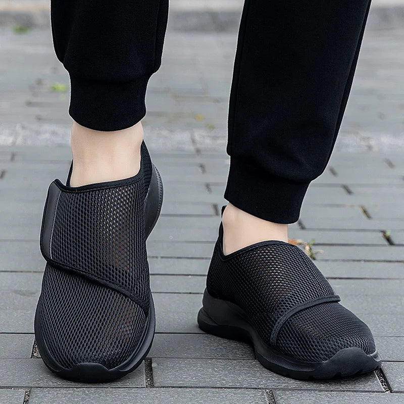 Man Women Orthopedics Wide Feet Swollen Walk Casual Shoes Unisex Thumb  Adjusting Soft Comfortable Diabetic Shoes Black 36-46