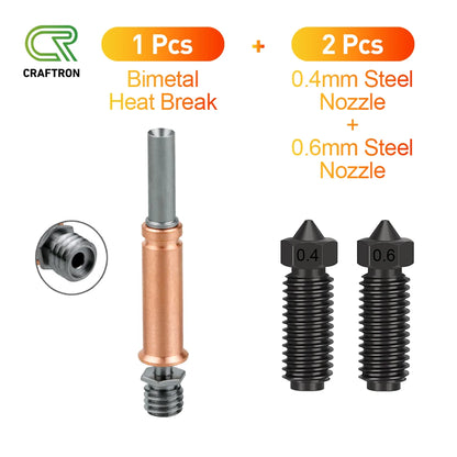 Anycubic Kobra 3 Combo Spare parts Bimetal Heat Break Brass Nozzle Upgrades Throat Throats Hot End 3D Printer Accessories