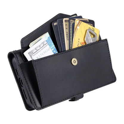 Coque Xiaomi 14 13 12 11 10 - Flip Wallet avec Porte-Carte et Lanière