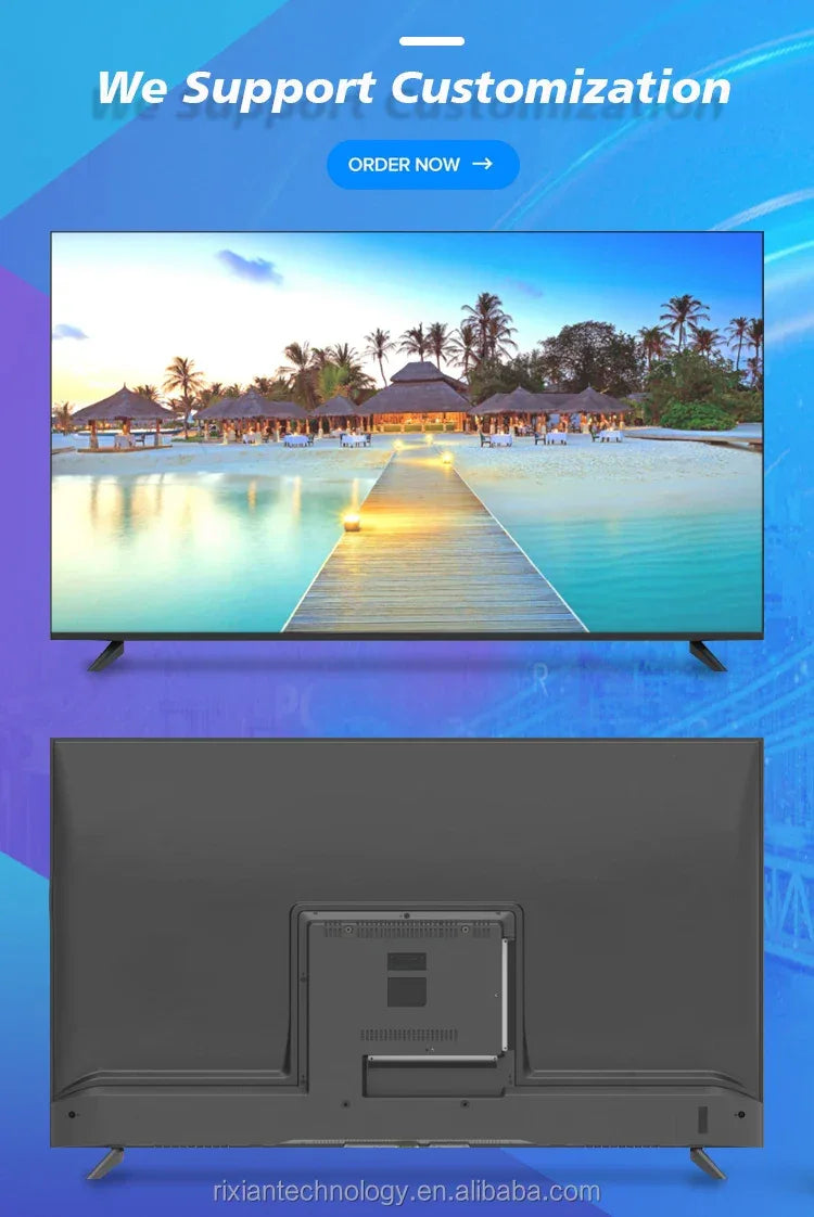 Android LED Smart TV 43 50 55 65 Inch Frameless LCD HD TV Hotels Verified Quality Lcd Screen Display