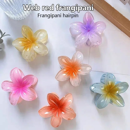 New Flower Shape Hair Claw Clips for Women Girls Barrette Crab Claw Clip Ponytail Hairpins Bath Beach Headwear Hair Accessories