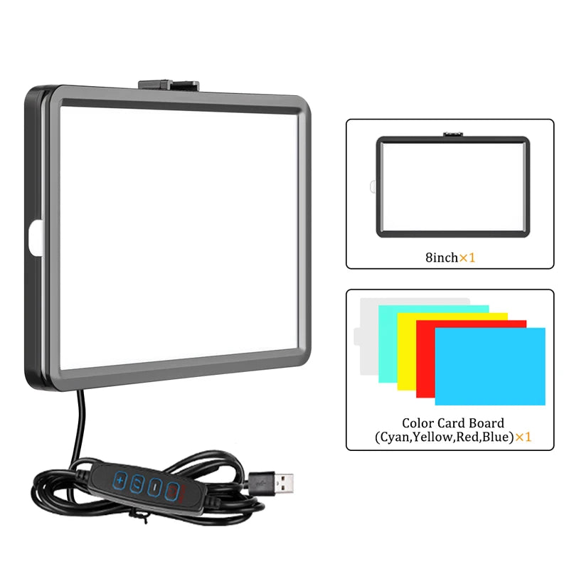 Professional Video Photography  LED light for Selfie Dimmable Video Fill Light for Photo Studio Live Fill Lamp With Tripod Stand