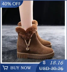new women's shoes winter tide brand snow boots women  velvet thick warm short boots waterproof non-slip big cotton shoes