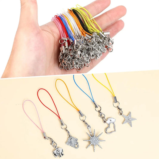 20/50/100Pcs Lanyard Lariat Strap Cords Lobster Clasp Rope Keychain Hooks Mobile Set Charms Keyring Pendant Key Ring Accessories by PDG ibma