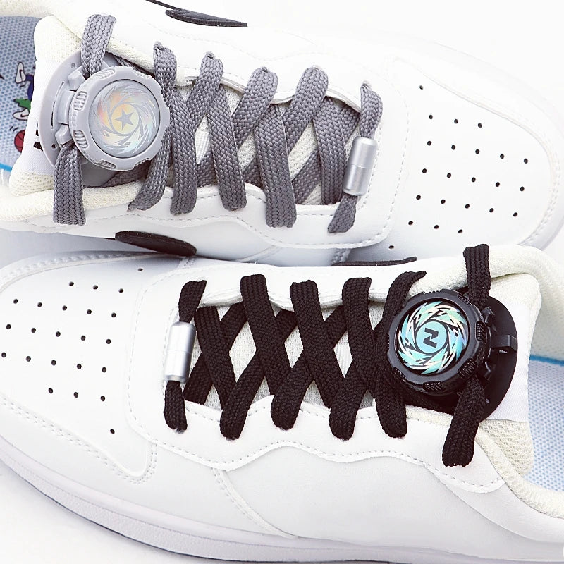 Automatic Flat Shoelaces Without ties casual shoes Swivel Buckle Laces Adults Kids Sneakers No Tie Shoe laces